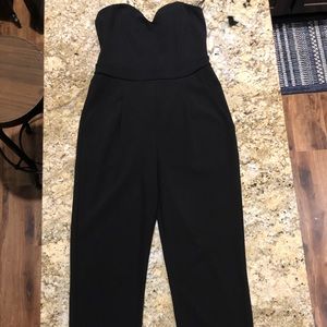 Express black strapless jumpsuit